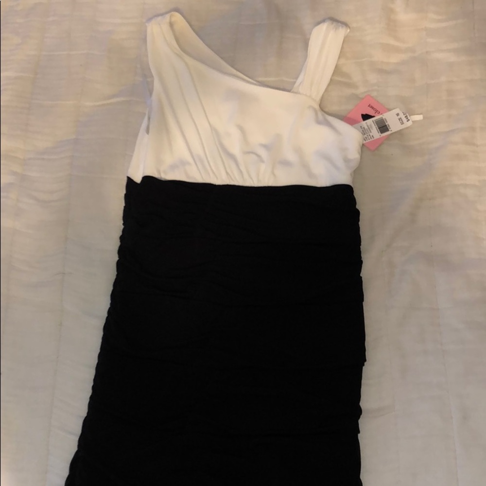Black and white homecoming dress